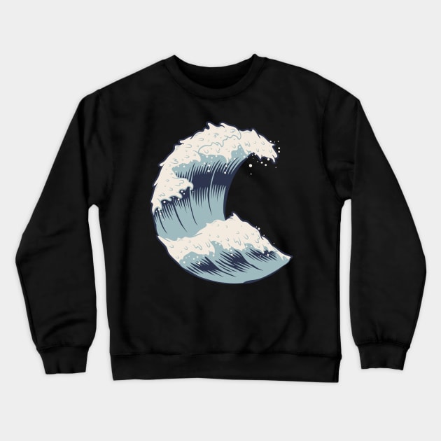 Popular Wave Crewneck Sweatshirt by SummerTshirt